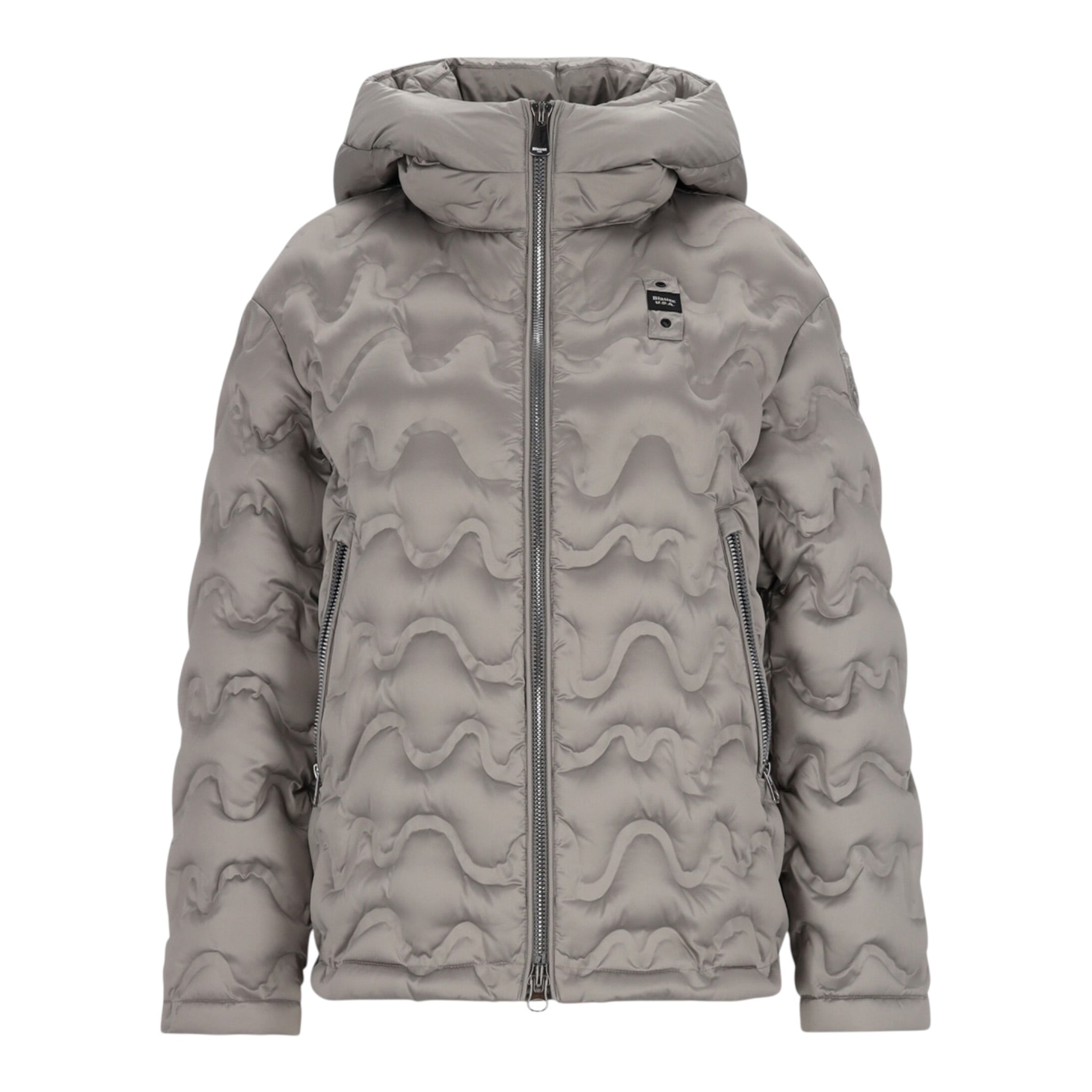 Blauer Giubbino tinta unita con Cappuccio Beige per Bambina 24WBLGC03523 BEIGE BLAUER 