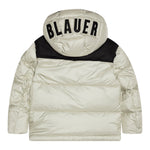 Blauer Giubbino tinta unita con Zip E Cappuccio Beige per Neonato 24WBLKC02573 BEIGE BLAUER 