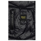 Blauer Giubbino tinta unita con Zip E Cappuccio Nero per Bambino 25SBLKC03416X NERO BLAUER 