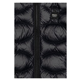 Blauer Giubbino tinta unita con Zip E Cappuccio Nero per Neonato 25WBBXC02456XXX NERO BLAUER 