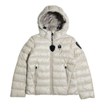 Blauer Giubbino tinta unita con Zip E Cappuccio Beige per Bambina 25WBLGC02391X BEIGE BLAUER 