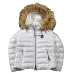 Blauer Giubbino tinta unita con Zip E Cappuccio Bianco per Bambino 25WBLGK03381 BIANCO BLAUER 