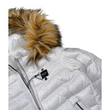 Blauer Giubbino tinta unita con Zip E Cappuccio Bianco per Neonato 25WBLGK03381N BIANCO BLAUER 