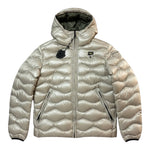 Blauer Giubbino tinta unita con Zip E Cappuccio Beige per Bambino 25WBLKC02429XX BEIGE BLAUER 
