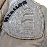Blauer Giubbino tinta unita con Zip E Cappuccio Beige per Bambino 25WBLKC02429XX BEIGE BLAUER 