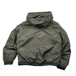 Blauer Giubbino tinta unita con Zip E Cappuccio Verde per Bambino 25WBLKC11416 VERDE BLAUER 