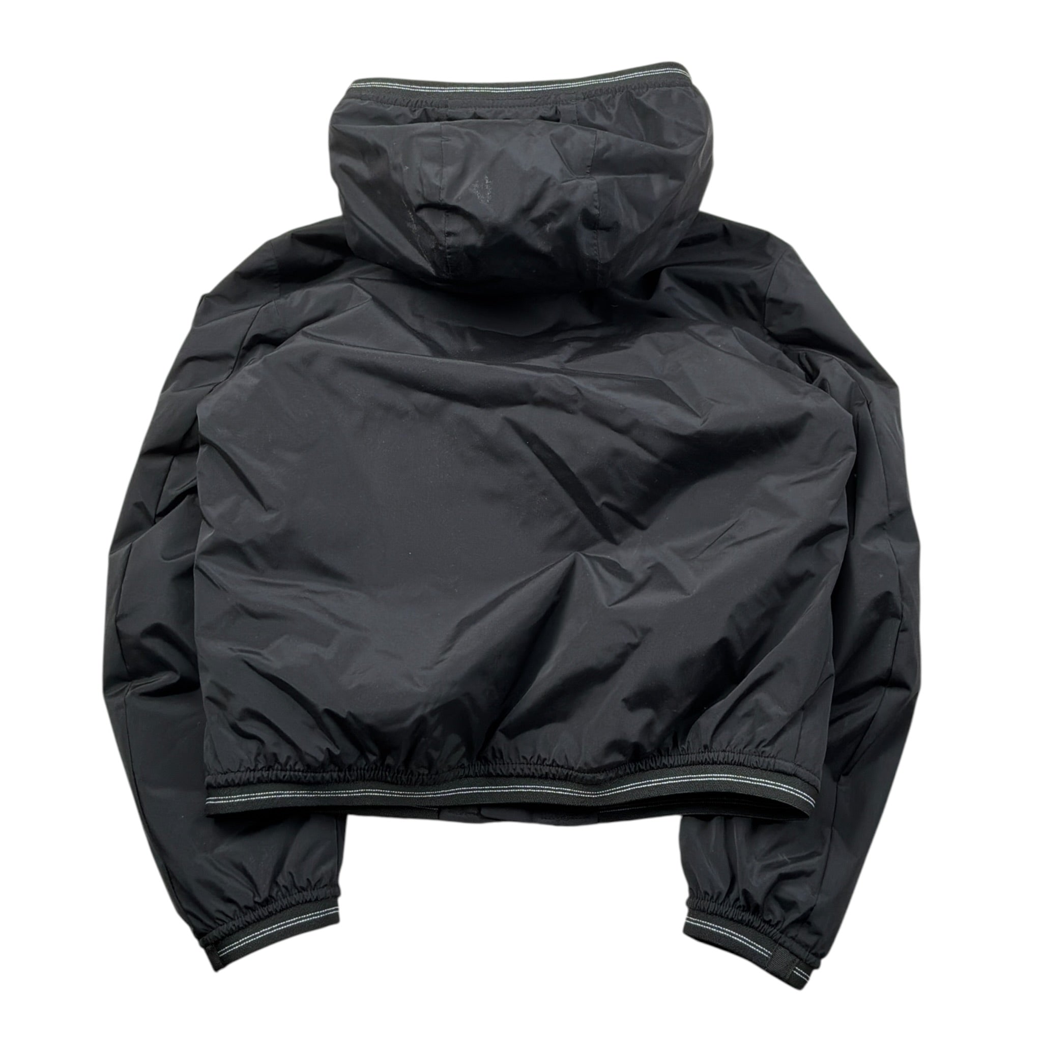 Blauer Giubbino tinta unita con Zip E Cappuccio Nero per Bambino 25WBLKC11416X NERO BLAUER 