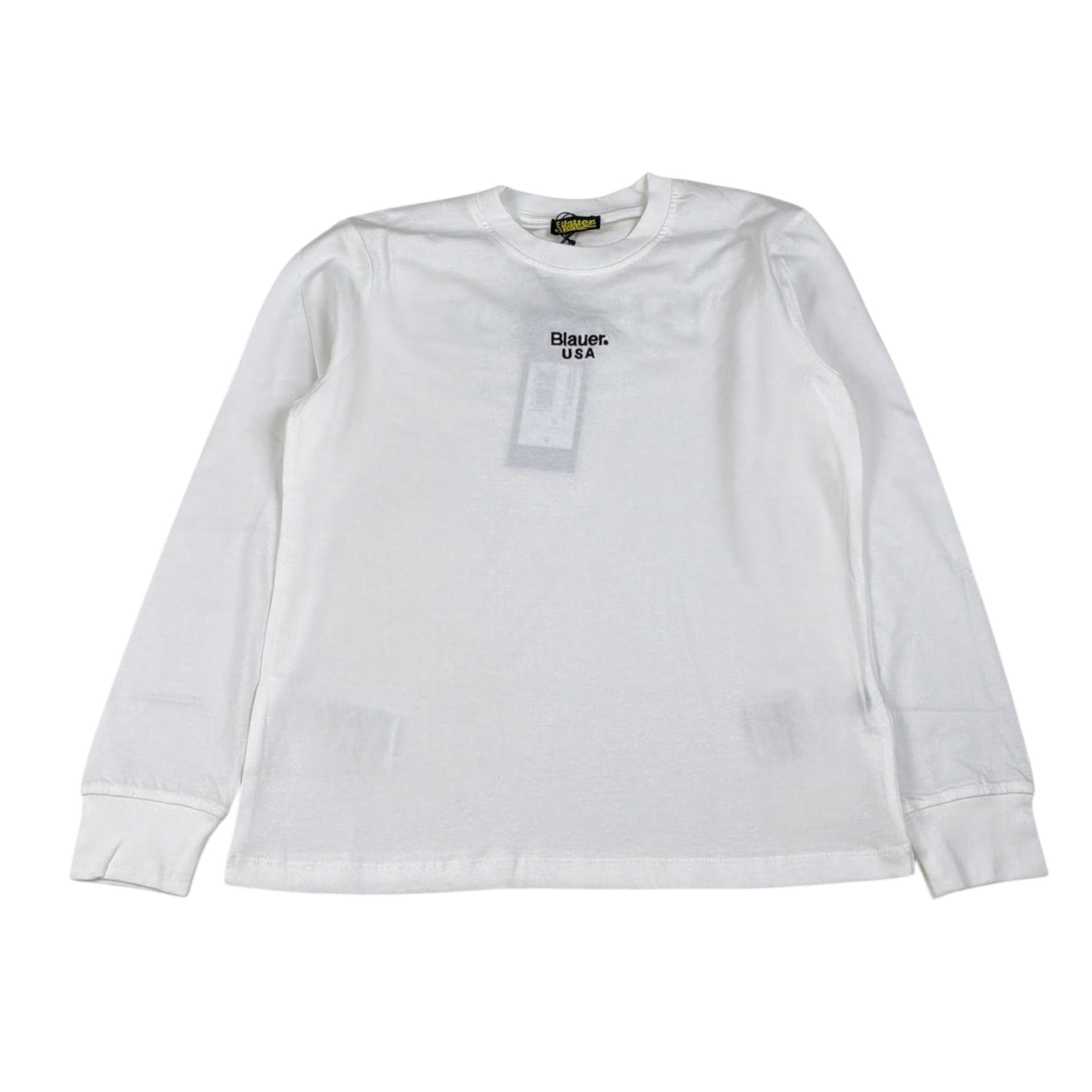 Blauer Shirt tinta unita con Stampa Bianco per Bambino 25WBLKH01476J BIANCO BLAUER 