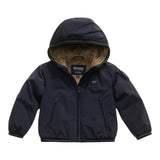 Blauer Giubbino tinta unita con Zip E Cappuccio Blu per Neonato EDITHM BLU BLAUER 