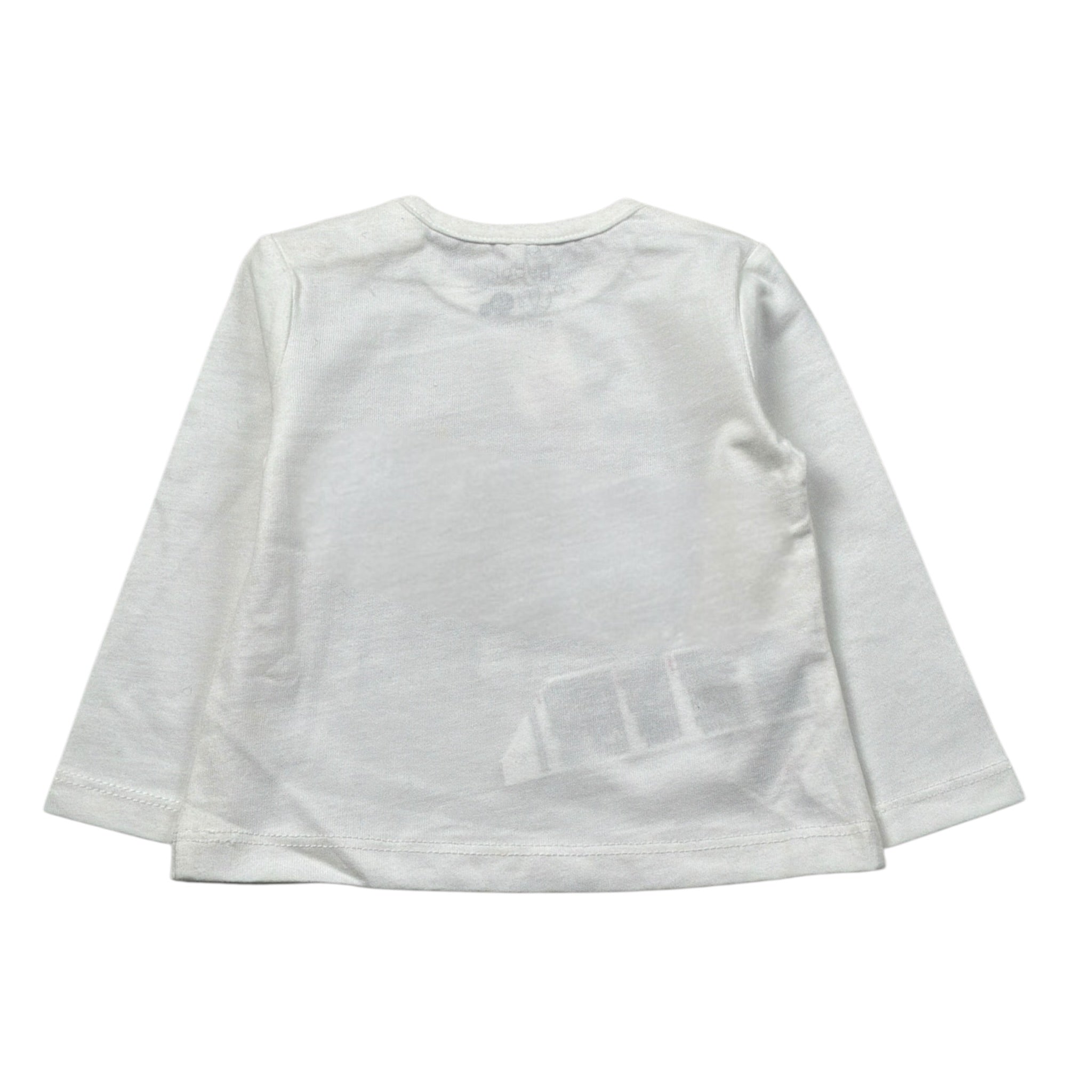 Boboli Shirt Girocollo tinta unita con Stampa Bianco per Neonato 106153 BIANCO BOBOLI 