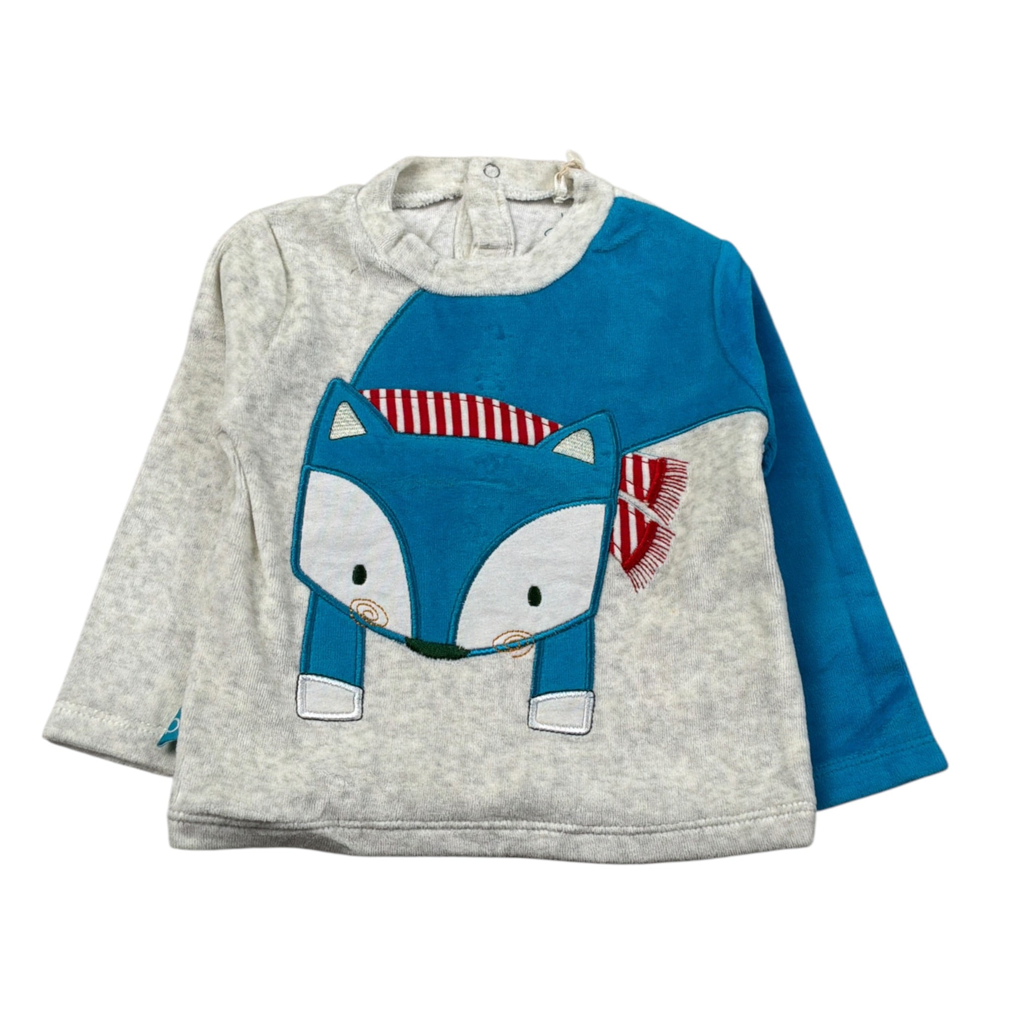Boboli Shirt In Ciniglia tinta unita Grigio per Neonato 128089 GRIGIO BOBOLI 