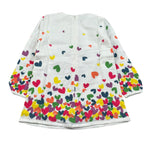 Boboli Abito Manica Lunga tinta unita con Stampe Bianco per Bambina 238014 BIANCO BOBOLI 