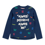 Boboli Shirt Girocollo tinta unita con Stampe Blu per Bambina 408136 BLU BOBOLI 