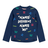 Boboli Shirt Girocollo tinta unita con Stampe Blu per Bambina 408136 BLU BOBOLI 