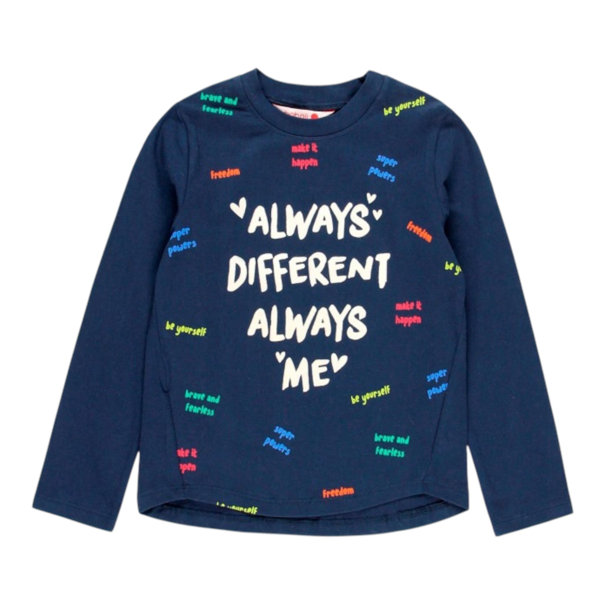 Boboli Shirt Girocollo tinta unita con Stampe Blu per Bambina 408136 BLU BOBOLI 