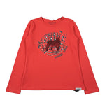 Boboli Shirt Girocollo tinta unita con Stampa Corallo per Bambina 417002 CORALLO BOBOLI 