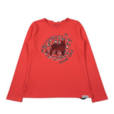 Boboli Shirt Girocollo tinta unita con Stampa Corallo per Bambina 417002 CORALLO BOBOLI 