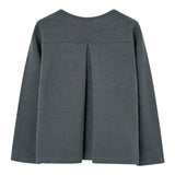 Boboli Shirt Girocollo tinta unita con Stampa Grigio per Bambina 417068 GRIGIO BOBOLI 