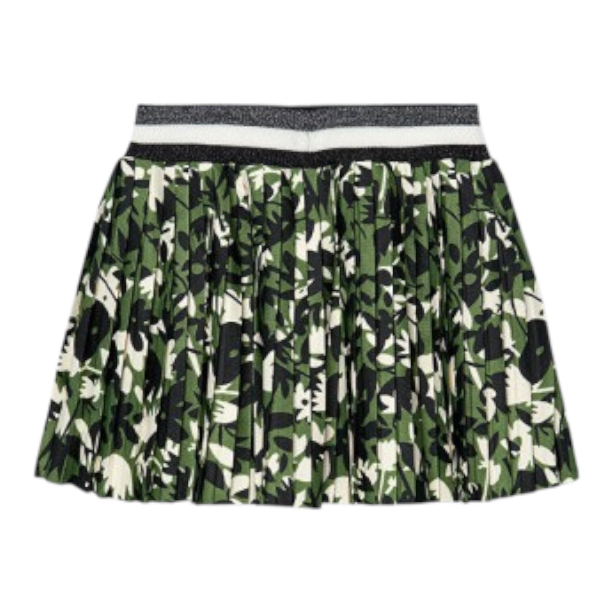 Boboli Gonna Stampa Fantasia con Elastico In Vita Verde per Bambina 437093 VERDE BOBOLI 