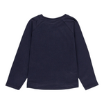 Boboli Shirt Girocollo tinta unita con Stampa Blu per Bambina 455093 BLU BOBOLI 