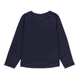 Boboli Shirt Girocollo tinta unita con Stampa Blu per Bambina 455093 BLU BOBOLI 