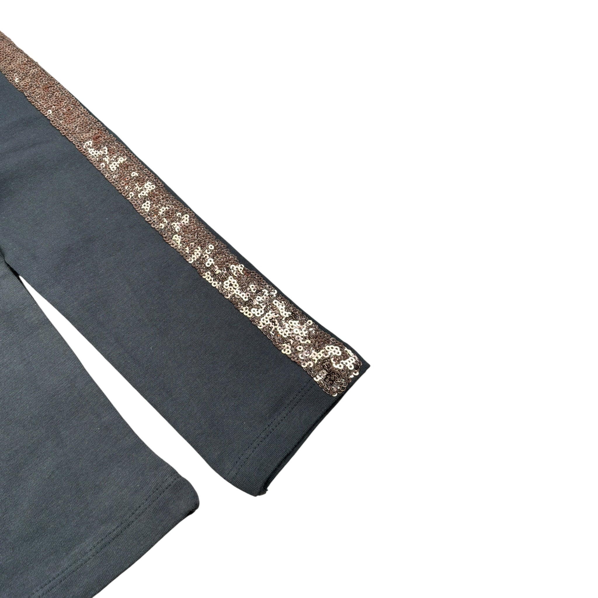 Boboli Shirt Girocollo tinta unita con Paillettes Grigio per Bambina 468097 GRIGIO BOBOLI 