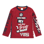 Boboli Shirt Girocollo tinta unita Cn Stampa Rosso per Bambino 503053 ROSSO BOBOLI 