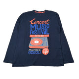 Boboli Shirt Girocollo tinta unita con Stampa Blu per Bambino 591005 BLU BOBOLI 