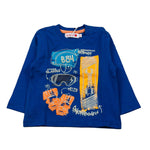 Boboli Shirt Girocollo tinta unita con Stampa Blu per Neonato SHTB BLU BOBOLI 