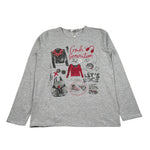 Boboli Shirt Girocollo tinta unita con Stampe Grigio per Bambina SHTBBOLI GRIGIO BOBOLI 