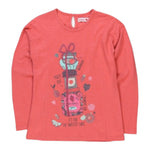 Boboli Shirt Girocollo tinta unita con Stampa Corallo per Bambina SHTBLB CORALLO BOBOLI 