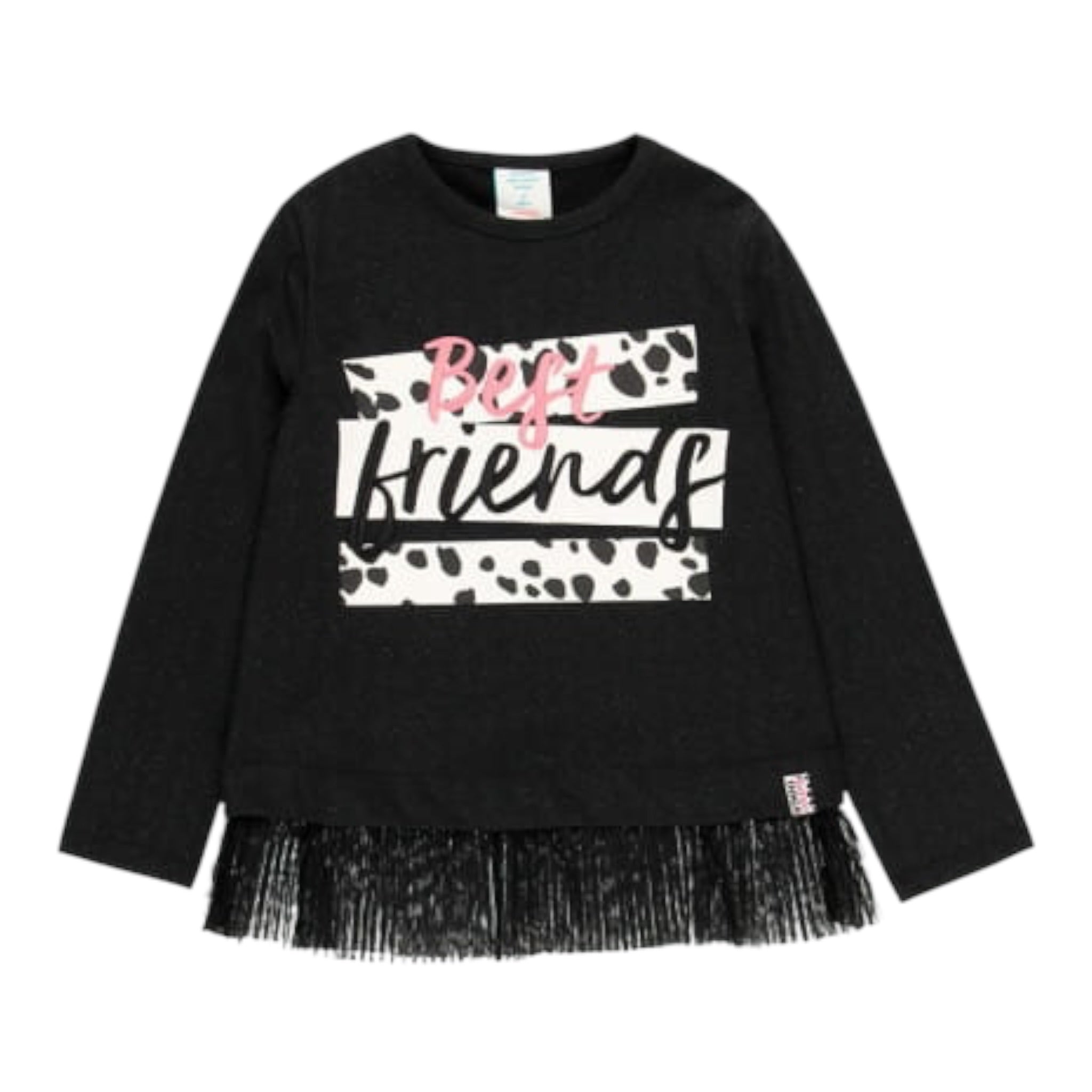 Boboli Shirt Girocollo tinta unita Ocn Tulle Nero per Bambina SHTOLI NERO BOBOLI 