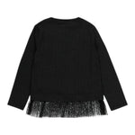 Boboli Shirt Girocollo tinta unita Ocn Tulle Nero per Bambina SHTOLI NERO BOBOLI 