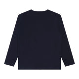Boss Shirt Girocollo tinta unita con Stampa Blu per Bambino J25P25 BLU BOSS 