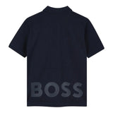 Boss Polo tinta unita con Logo Blu per Bambino J52014 BLU BOSS 