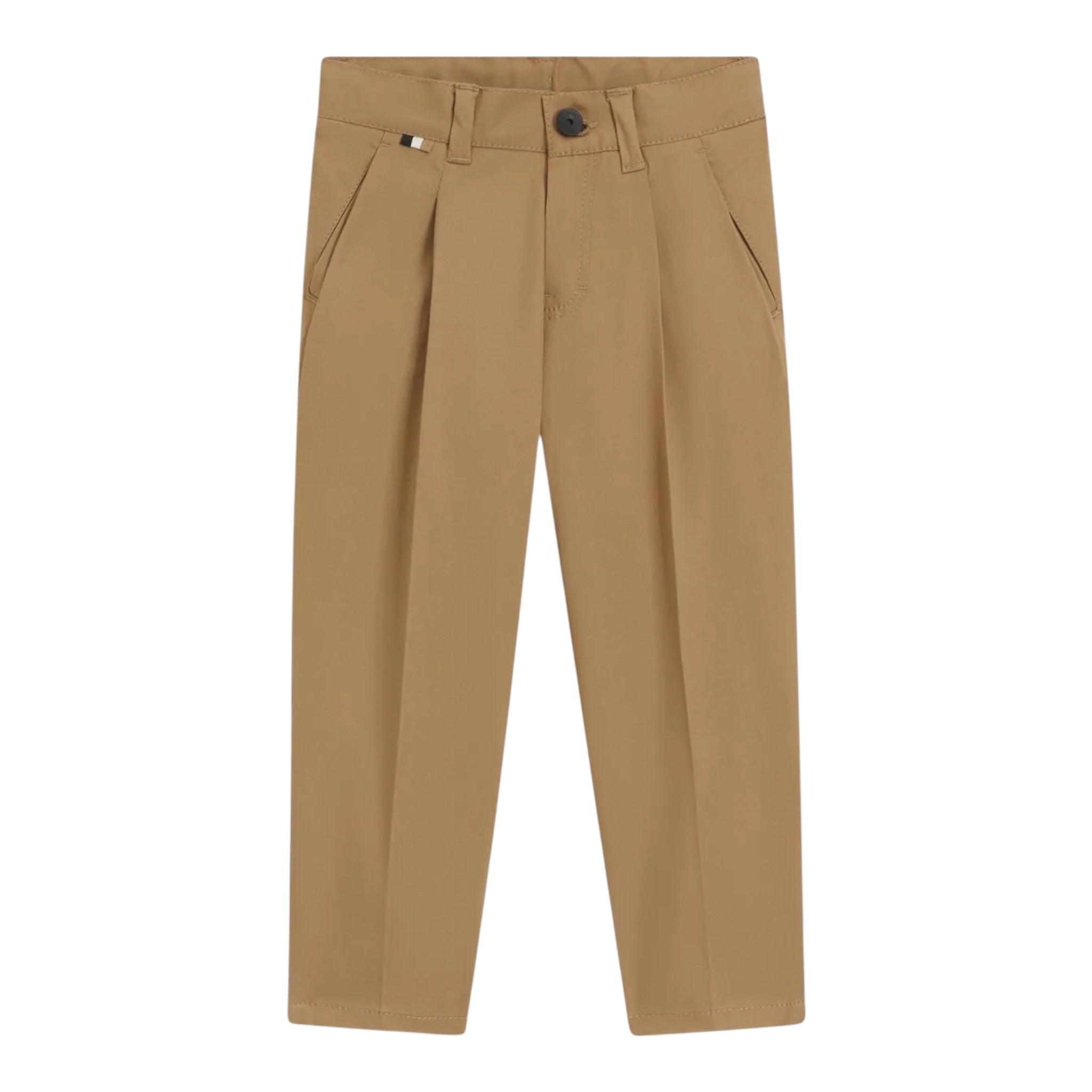 Boss Pantalone tinta unita con Tasche Americane Cammello per Bambino J52298 CAMMELLO BOSS 