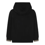 Boss Maglia tinta unita con Zip E Cappuccio Nero per Bambino J52309X NERO BOSS 