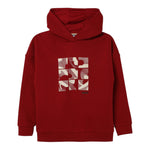 Boss Felpa tinta unita con Cappuccio Rosso per Bambino J52353 ROSSO BOSS 