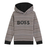 Boss Felpa tinta unita con Microfantasia Bianco per Bambino J52357 BIANCO BOSS 