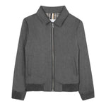 Boss Felpa tinta unita con Zip E Colletto Grigio per Bambino J52386 GRIGIO BOSS 