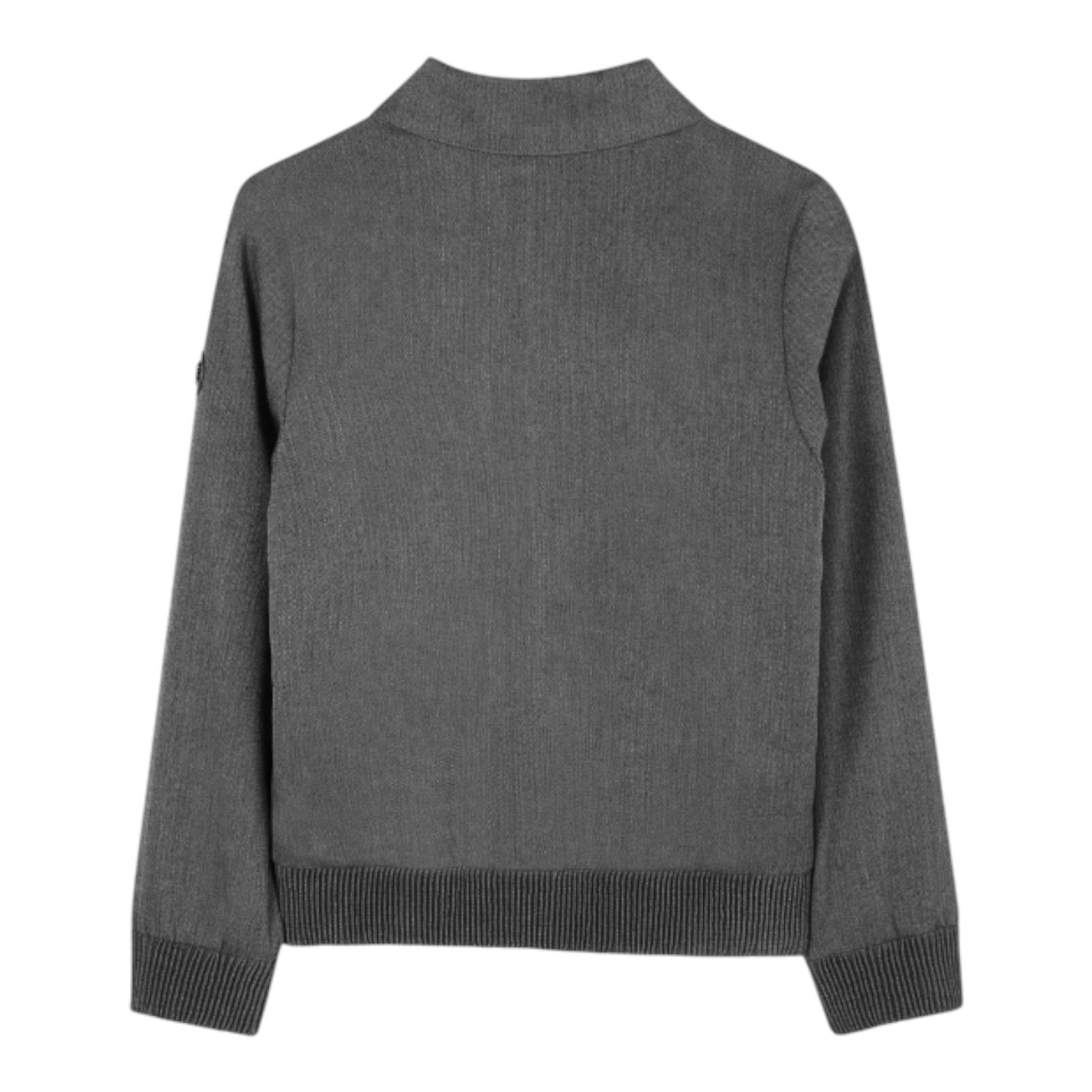 Boss giubbino tinta unita con Zip E Colletto Grigio per Bambino J52386 GRIGIO BOSS 