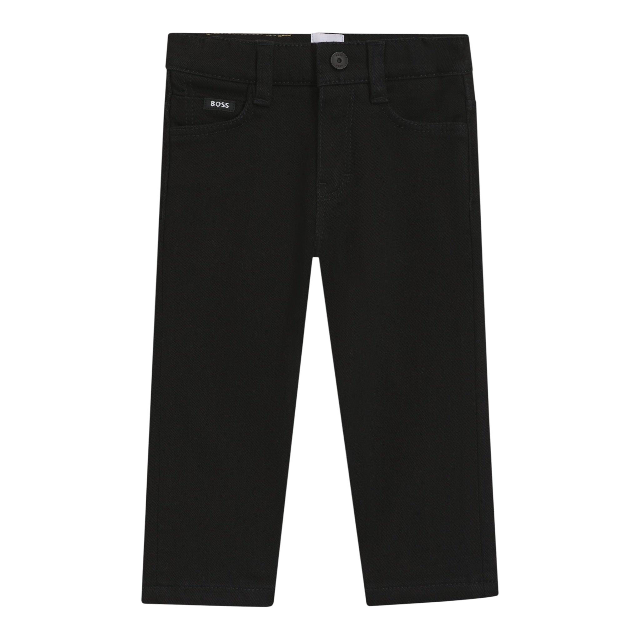 Boss Pantalone tinta unita con Girovita Regolabile Nero per Bambino J52440X NERO BOSS 