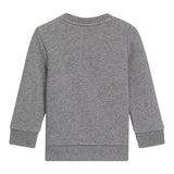 Boss Felpa tinta unita Girocollo con Stampa Grigio per Bambino J52458 GRIGIO BOSS 