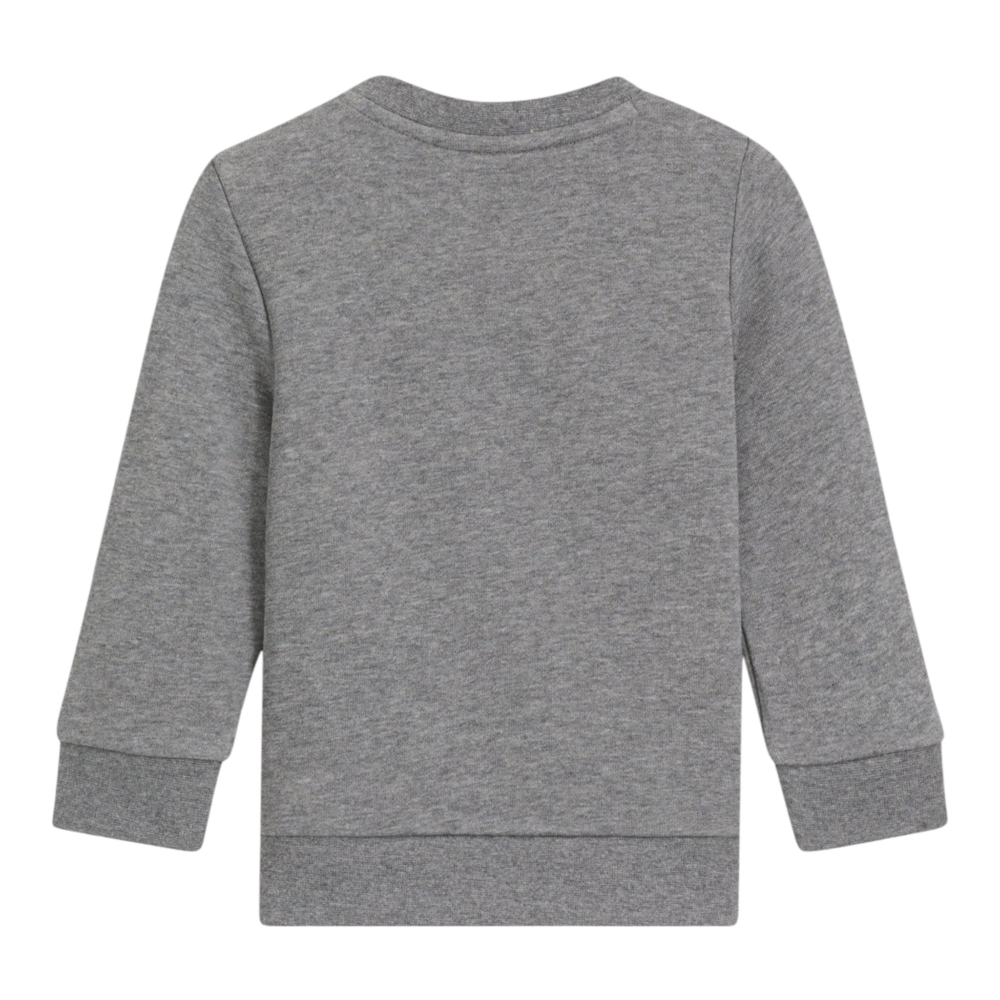 Boss Felpa tinta unita Girocollo con Stampa Grigio per Bambino J52458 GRIGIO BOSS 