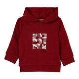Boss Felpa tinta unita con Cappuccio E Stampa Rosso per Bambino J52461 ROSSO BOSS 