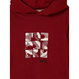 Boss Felpa tinta unita con Cappuccio E Stampa Rosso per Bambino J52461 ROSSO BOSS 
