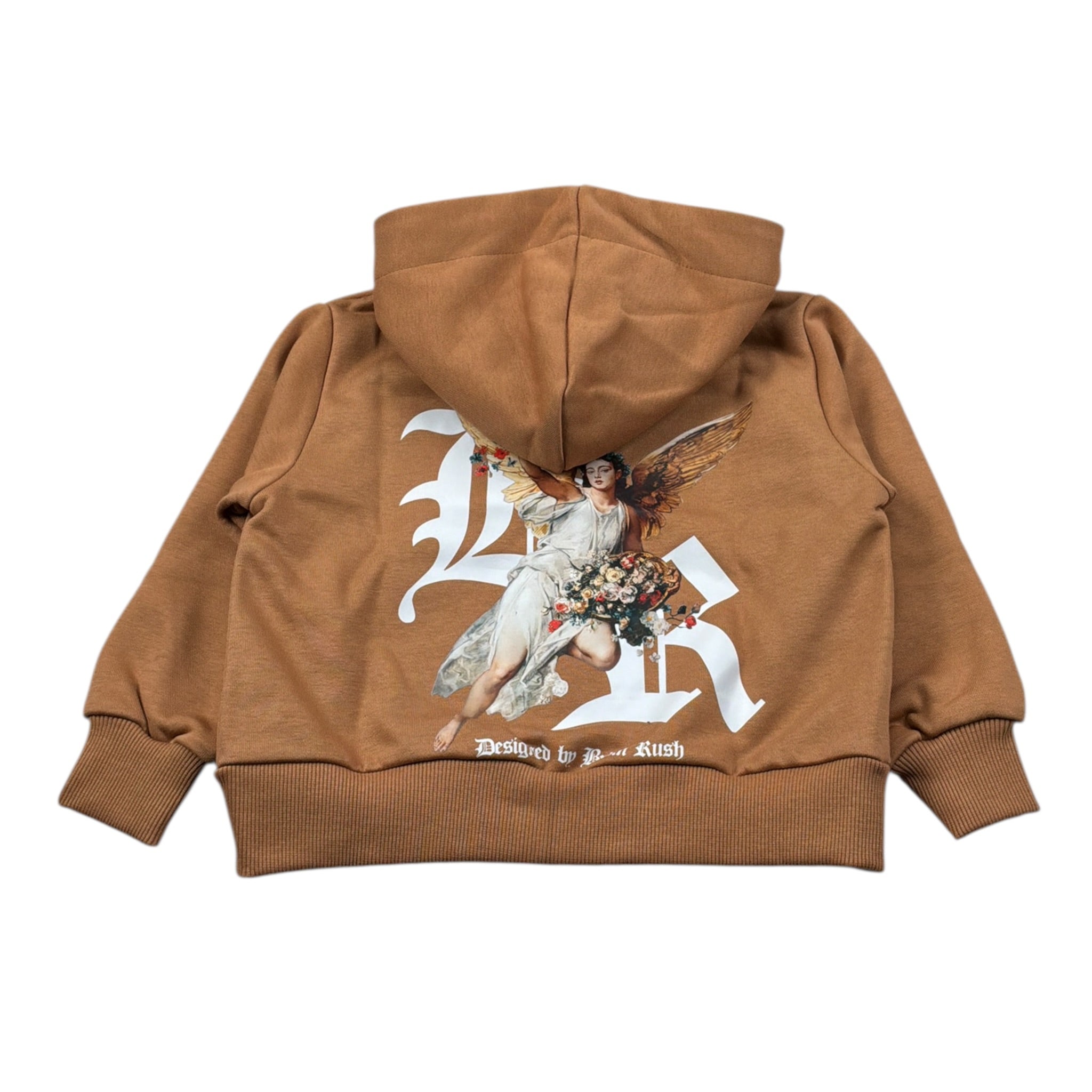 Brian Rush Felpa con Zip E Cappuccio tinta unita Cammello per Neonato 4225N CAMMELLO BRIAN RUSH 