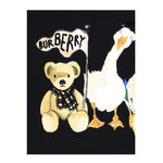 Burberry Felpa Chiusa Girocollo tinta unita con Stampa Nero per Neonato 8112508 NERO BURBERRY 