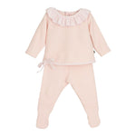Calamaro Completo 2Pz Maglia-Ghettina tinta unita Rosa per Neonata 11170 ROSA CALAMARO 