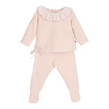 Calamaro Completo 2Pz Maglia-Ghettina tinta unita Rosa per Neonata 11170 ROSA CALAMARO 